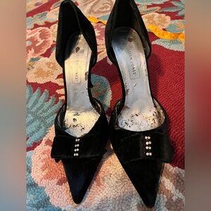 Elegant Black velvet Women's Shoes